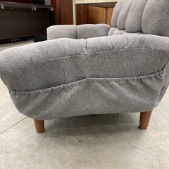 【kj195】美品 人気 ニトリ コンパクトソファ グレー色 ポケットコイル  検)一人暮らし　ファミリー　冷蔵庫　洗濯機　オフィス　事務　テーブル　ラック　収納　家具　ソファ ダイニング 食器棚 キッチンの画像