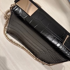 ZARA  ハンドバッグ　黒　チェーンの画像