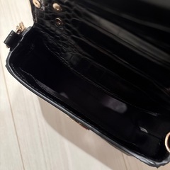 ZARA  ハンドバッグ　黒　チェーンの画像
