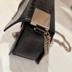 ZARA  ハンドバッグ　黒　チェーンの画像