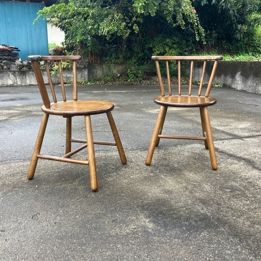 コイズミ 2脚セット 小泉産業 ウィンザーチェア ダイニングチェア 椅子