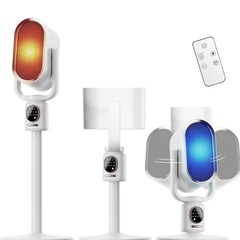 セラミックファンヒーター 自動首振り 冷暖房 羽なし 温風 冷風 脱衣所 寝室の画像