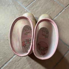 花柄 ショートブーツ ピンク 女の子 長靴 レインブーツ 18cmの画像