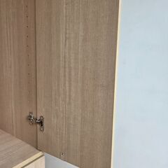 未使用訳あり ミラー付きスリムシューズラック幅27　フレンチカントリー　ナチュラル　下駄箱 シューズボックス ミラー付きシューズラックの画像