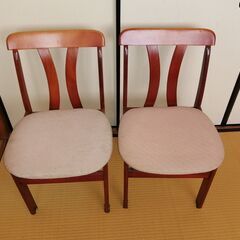 椅子２脚　ダイニング用　木製の画像