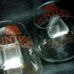 【グラス】サントリーカスタム　ロックグラス２個セット　昭和レトロ【長期保管品・推定未使用】（Suntory）の画像
