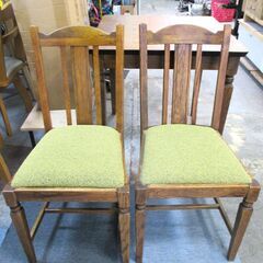 ダイニングセット テーブル チェア 3点セット レトロ風家具 木製 幅75㎝×奥行70㎝×高さ70㎝の画像