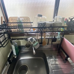 シンク上 食器水切りラックの画像