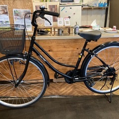 【チェーン新品！】シングルギア　26インチ自転車　ブラックの画像