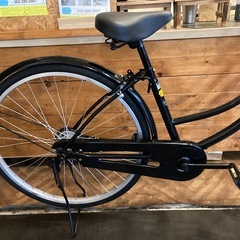 【チェーン新品！】シングルギア　26インチ自転車　ブラックの画像