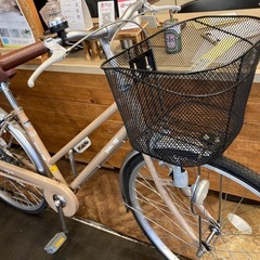 【チェーン新品！】シングルギア　26インチ自転車　ベージュの画像