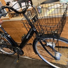【前後タイヤ・チューブ新品！】 LEDオートライト　6段変速　27インチ自転車　ブラックの画像