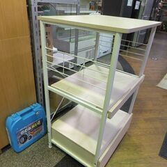 メーカー不明　引き出し付きキッチンラック　レンジ台　炊飯器収納　カトラリー　USEDの画像