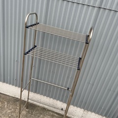 中古品 ランドリーラック 洗濯機ラック スチールラック シェルフ 棚の画像