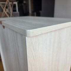 未使用訳あり ルーター収納　収納キャビネット 収納棚 カウンター下収納 収納家具 薄型　お洒落　シンプル fax ルーター　リビングの画像