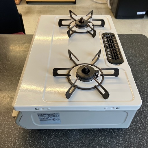 K2509-288 Rinnai RT64JH7S2-CR 都市ガス ガステーブル ワンピーストップ 標準幅59cmタイプ 水無し片面焼きグリル クリーム色 2021年製 汚れ、使用感有り