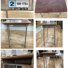 S284 ⭐ ネコス 学習机+椅子セット レトロ 159～172cm 幅60cm USEDの画像