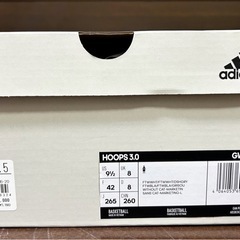 【超美品」】adidas スニーカー 26.5cm HOOPS 3.0 GW3036の画像