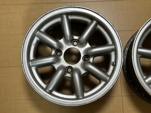 TRAZZA 8スポーク 14インチ 6J +22 114.3 当時物 ワタナベ ブラックレーシング ae86