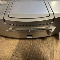 【中古美品】TOSHIBA  CDラジカセ オーディオ TY-CDX91 シルバー リモコン付きの画像
