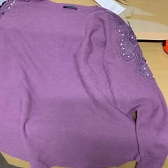 新品　半額　レディース　婦人　ニット　紫　パープル系の画像