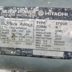 三相モーター　0.75Kｗ2個セット　の画像
