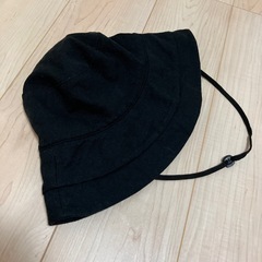【募集中】レディース　UVカットハット　帽子　ブラック　顎紐つきの画像