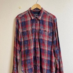 GAP ヴィンテージ風チェックシャツ　メンズLの画像