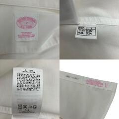 186004 新品未使用 Brooks Brothers ブルックスブラザーズ 長袖シャツ ホワイト 2サイズ コットン [0000000000557]の画像