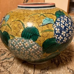 九谷 陶峰作 花瓶の画像