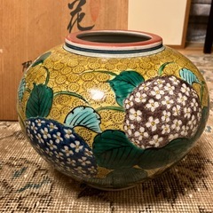 九谷 陶峰作 花瓶の画像