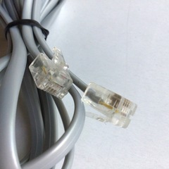 モジュラーケーブル 電話回線コード 6極2芯 約4mの画像