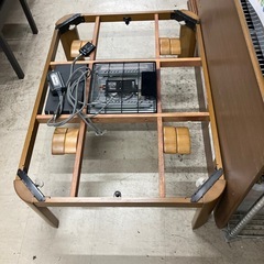W2509-413 家具調こたつ(長方形) 通電確認済み　キズ汚れありの画像