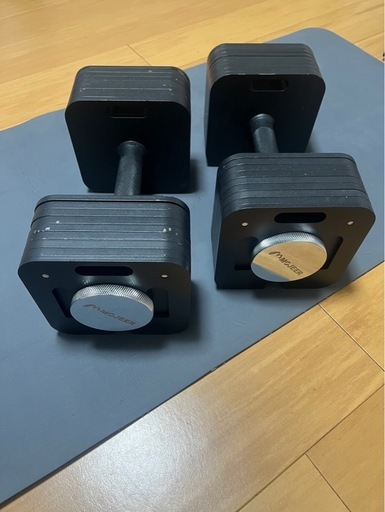 【受け取り25日まで】 可変式ダンベル 72kg トレーニングベンチセット）