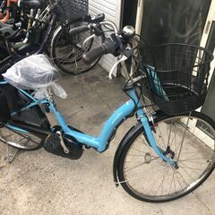 地域限定送料無料　ヤマハ　パス　ラフィーニ　子供乗せ　8,9AH新品　青系　ギュットアニーズ　ビッケ　神戸市　電動自転車の画像