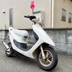 ホンダ ディオZX 後期 パールホワイト パワフルな2サイクル車！の画像