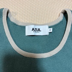 新品 AZUL アズール　タンクトップ S ノースリーブ  リブニットの画像