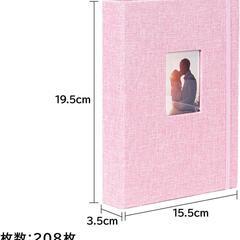 新品❕大容量 208枚❕チェキ❤️ポラロイド アルバム 収納 ケース ベージュ 七五三 カップル 0429の画像