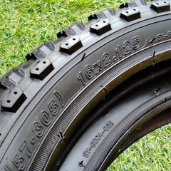 加古川　ソトのマ　中古タイヤ前後セット　ワンペア　16インチ　サイズ：16✕2.125の画像