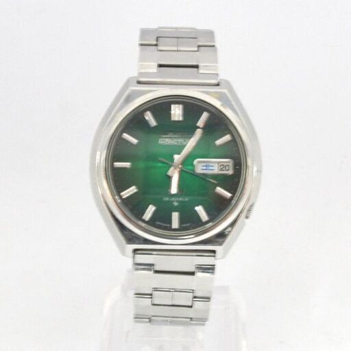 動作品 SEIKO 5ACTUS SS 自動巻き腕時計 6106-8690 23石 3針 デイデイト グリーンダイヤル 純正ブレス 諏訪工場 札幌市 清田区 平岡