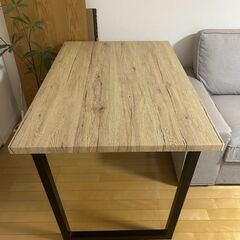 【新宿／四谷手渡し】ダイニングテーブル 単品 2人掛け 長方形 テーブル ダイニング テーブル単品 幅120 木製 カフェテーブル インダストリアル カフェ風 食卓テーブル 机 デスク 木目調 脚 2人掛 食卓用 テーブル単体 北欧 おしゃれ 黒脚 リビング パソコンデスク ミルシェnew ドリスの画像