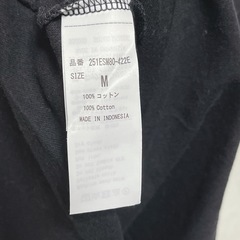GU ジーユー DRY メンズ 半袖 カットソー Tシャツ M 黒 ブラック ポケット無し シンプル 着心地良いの画像