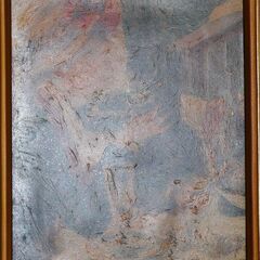 ルノワール 子犬を抱く少女  （立体複製名画 額装付）の画像