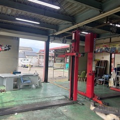 ビシャモン 2柱リフト 2.5t スギヤス OSP25 揚程1800mm  200V 電動油圧　門型　自動車整備　　整備　車検　ジャッキ　Bishamon ニ柱　リフト　宮崎　簡易始動動画あり　　　 の画像