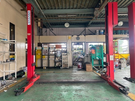 ビシャモン 2柱リフト 2.5t スギヤス OSP25 揚程1800mm  200V 電動油圧　門型　自動車整備　　整備　車検　ジャッキ　Bishamon ニ柱　リフト　宮崎　簡易始動動画あり