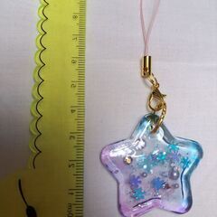 レジン　キーホルダー　雪の画像