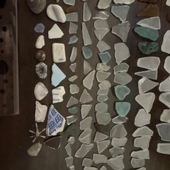 シーグラス シー陶器 貝殻 まとめ売り 天然 ガラス ハンドメイド、アートにの画像