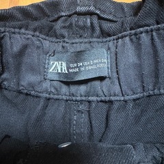ZARA ブラックデニム　ショートパンツの画像