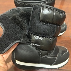 キッズ　スノーブーツ　ブラック　19cm  +  ブルー　21cm 2足セットの画像
