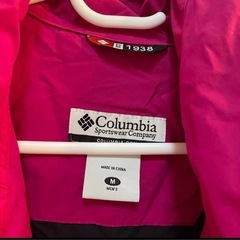 Columbia フード付きマウンテンパーカー M ブラック/ピンクの画像